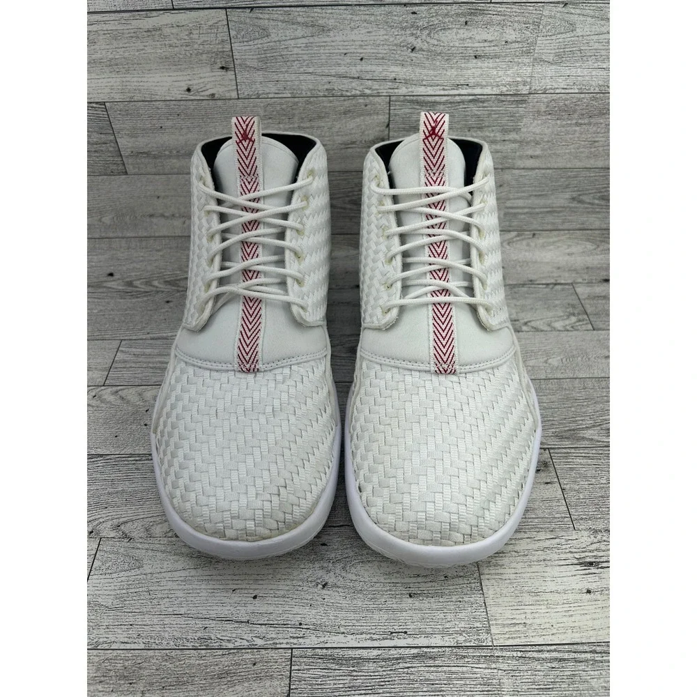 Jordan Air‎ White Woven Mid Top Sneakers Mens Size 9.5